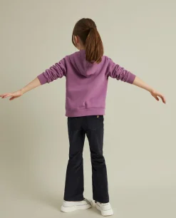 Calças bombazine à boca de sino