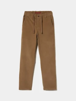 Calças bombazine com cordão