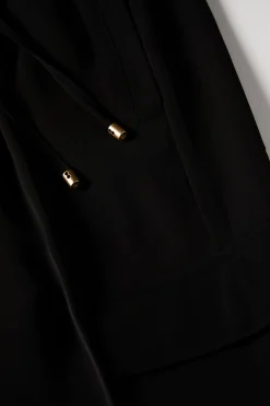 Calças cargo com cintura elástica e cordão