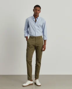 Calças cargo em sarja slim fit