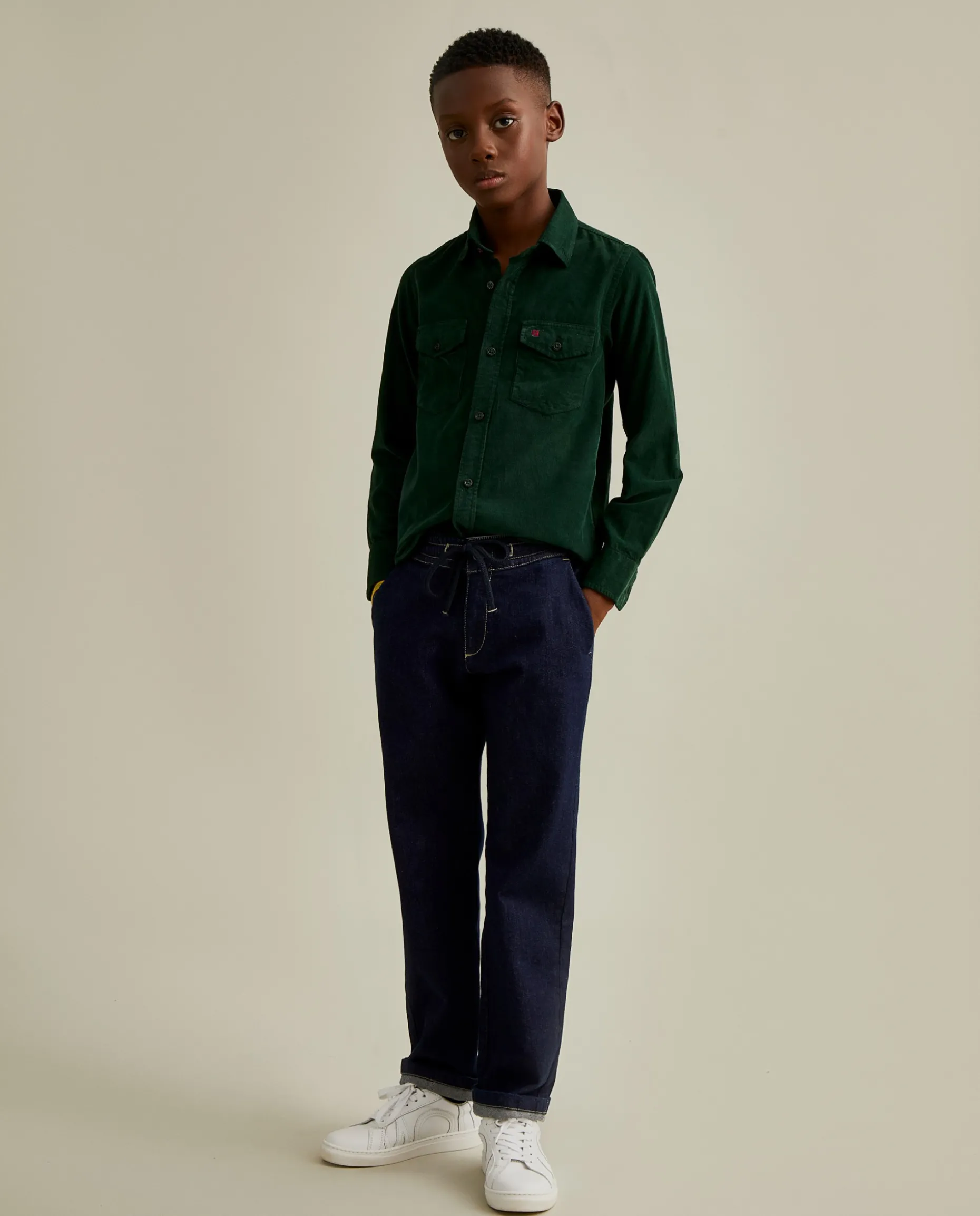 Calças chino de ganga