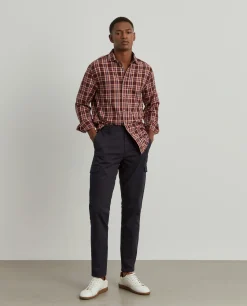 Calças chino estilo cargo slim fit