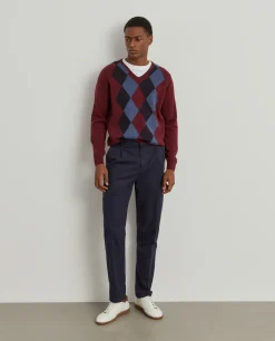 Calças chino regular fit com cordão