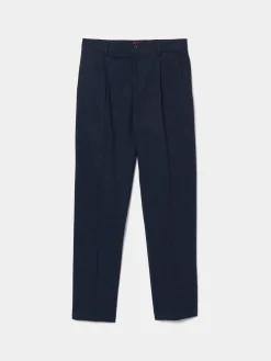 Calças chino regular fit com cordão