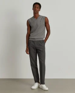 Calças chino regular fit com cordão