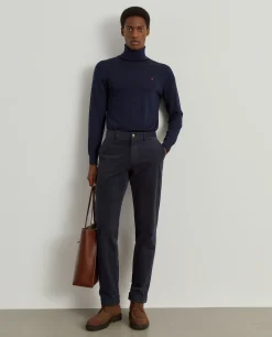 Calças chino regular fit em veludo