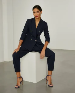 Calças clássicas com prega