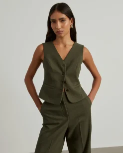 Calças cropped texturizadas