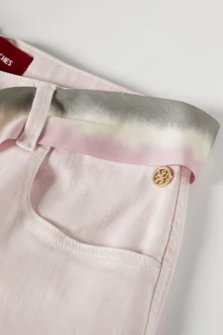 Calças culotte com cinto