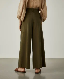 Calças culotte com cintura ajustável