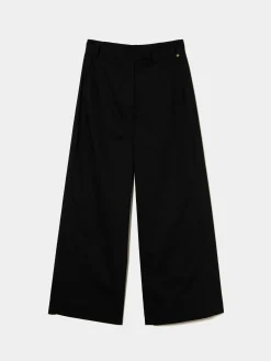 Calças culotte com cintura ajustável