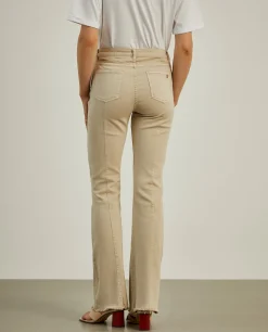 Calças de ganga com cintura subida