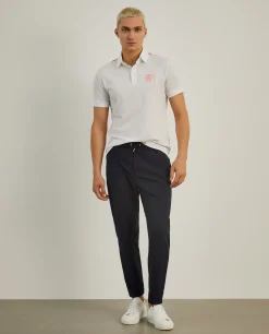 Calças de malha com cordão