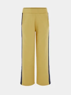 Calças de malha com riscas laterais