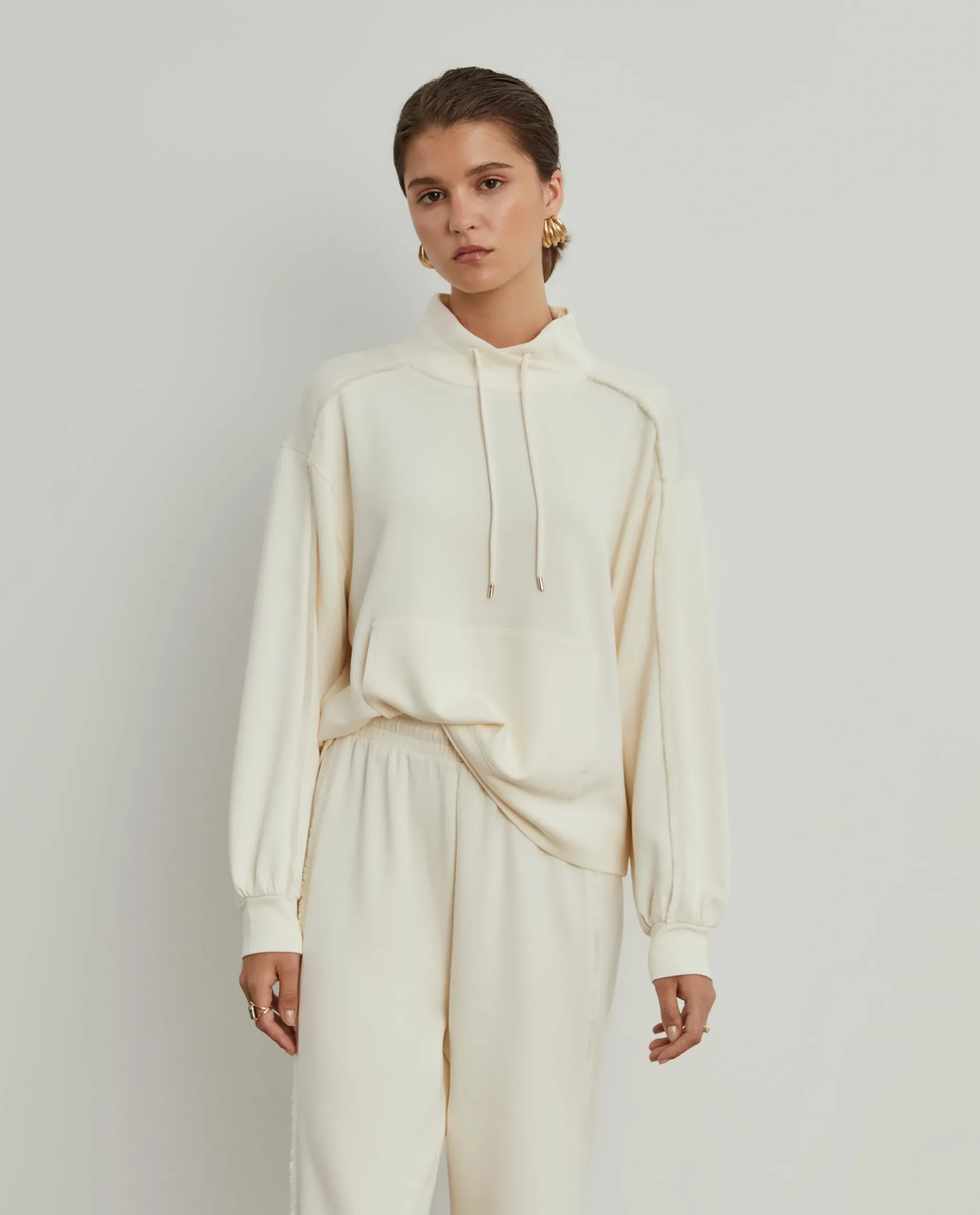 Calças de malha wide leg