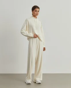 Calças de malha wide leg