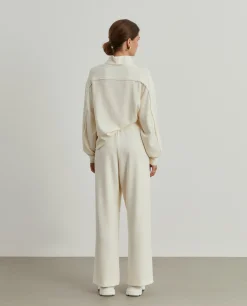 Calças de malha wide leg