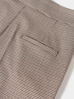 Calças de pregas pied de poule