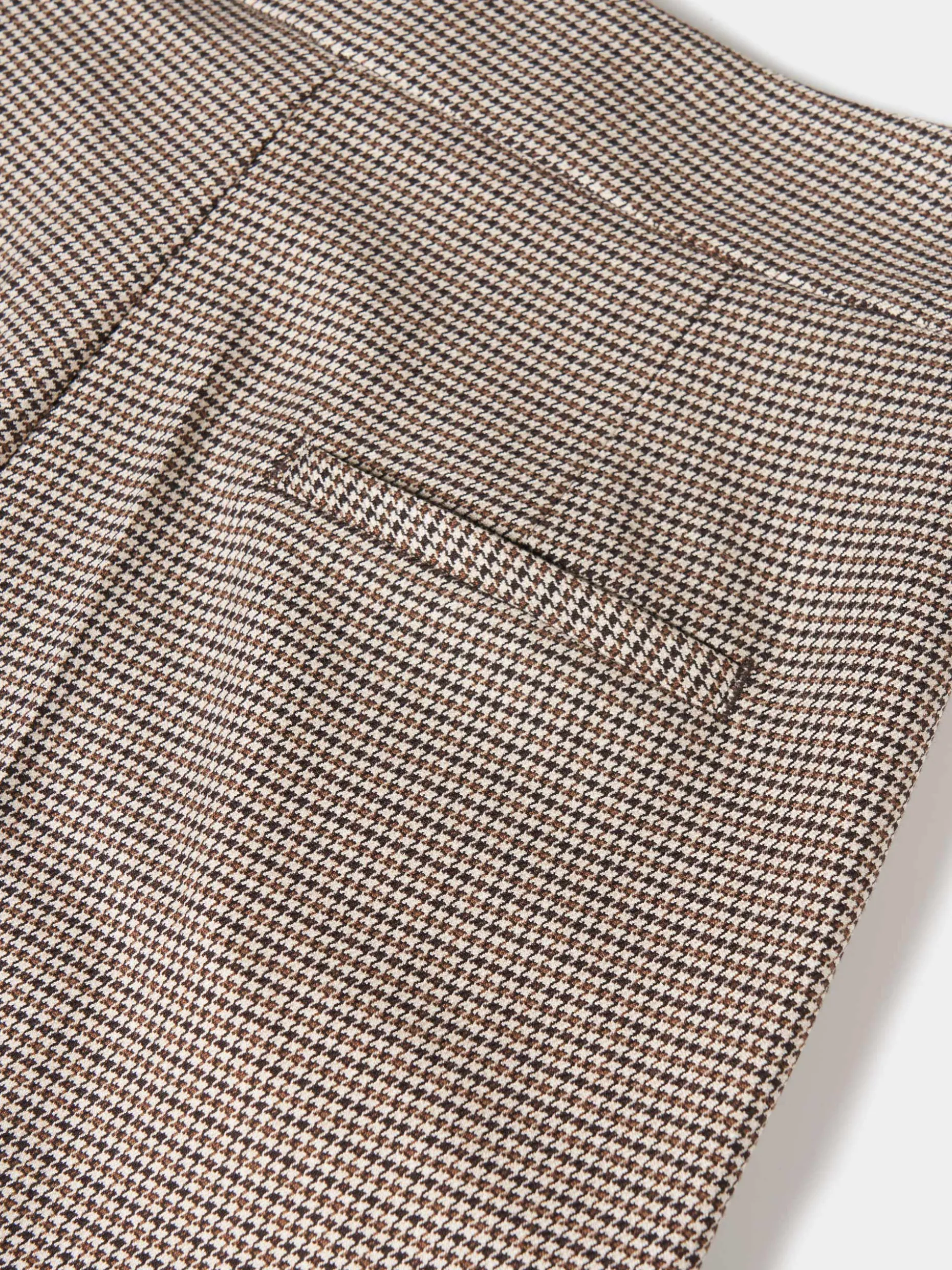 Calças de pregas pied de poule