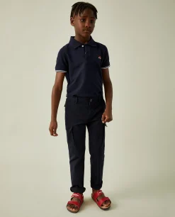 Calças de sarja com bolsos