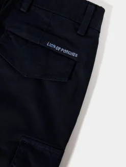 Calças de sarja com bolsos