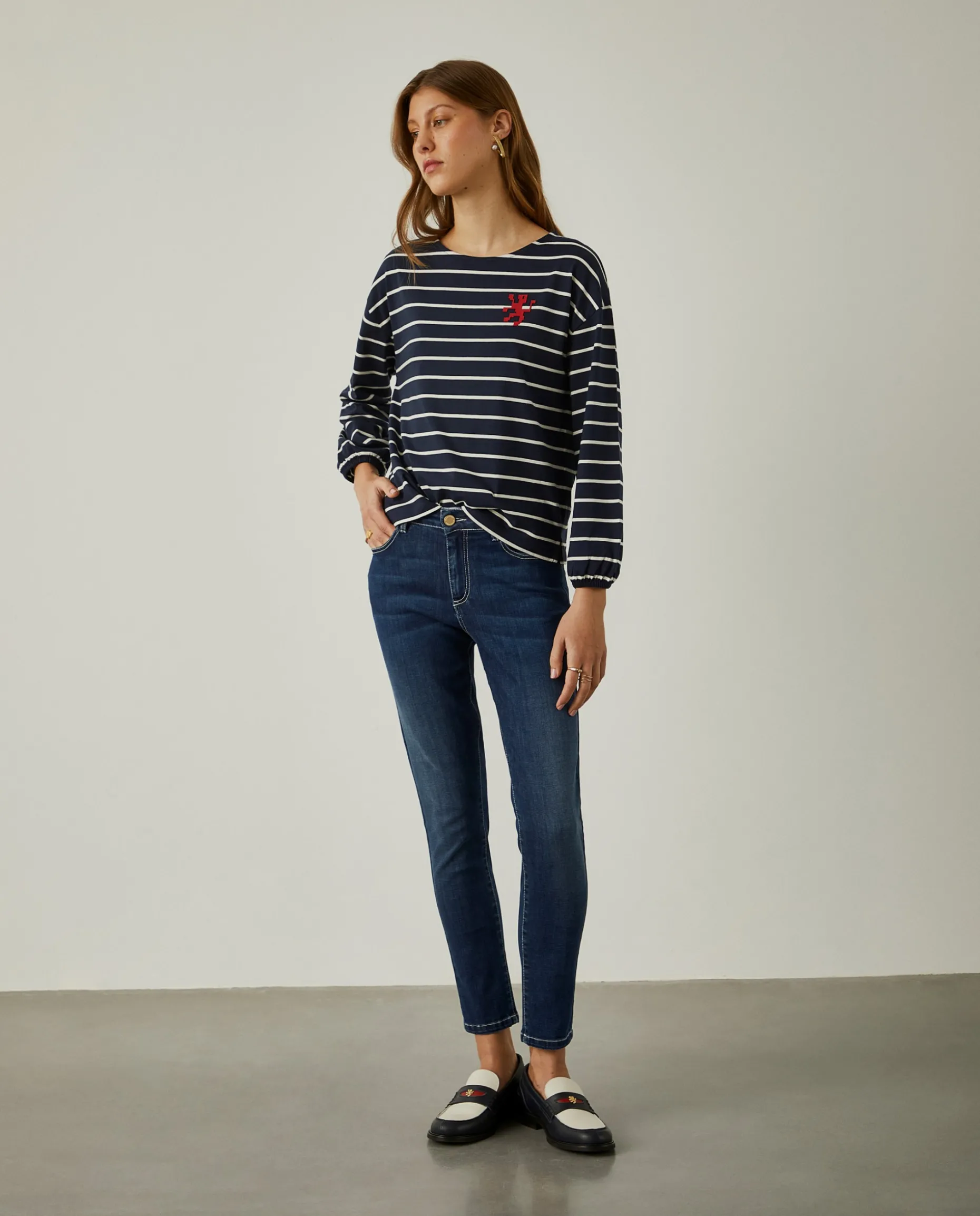 Calças denim regular fit