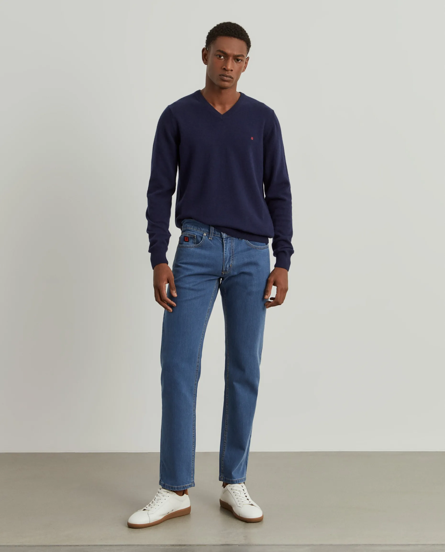 Calças denim regular fit