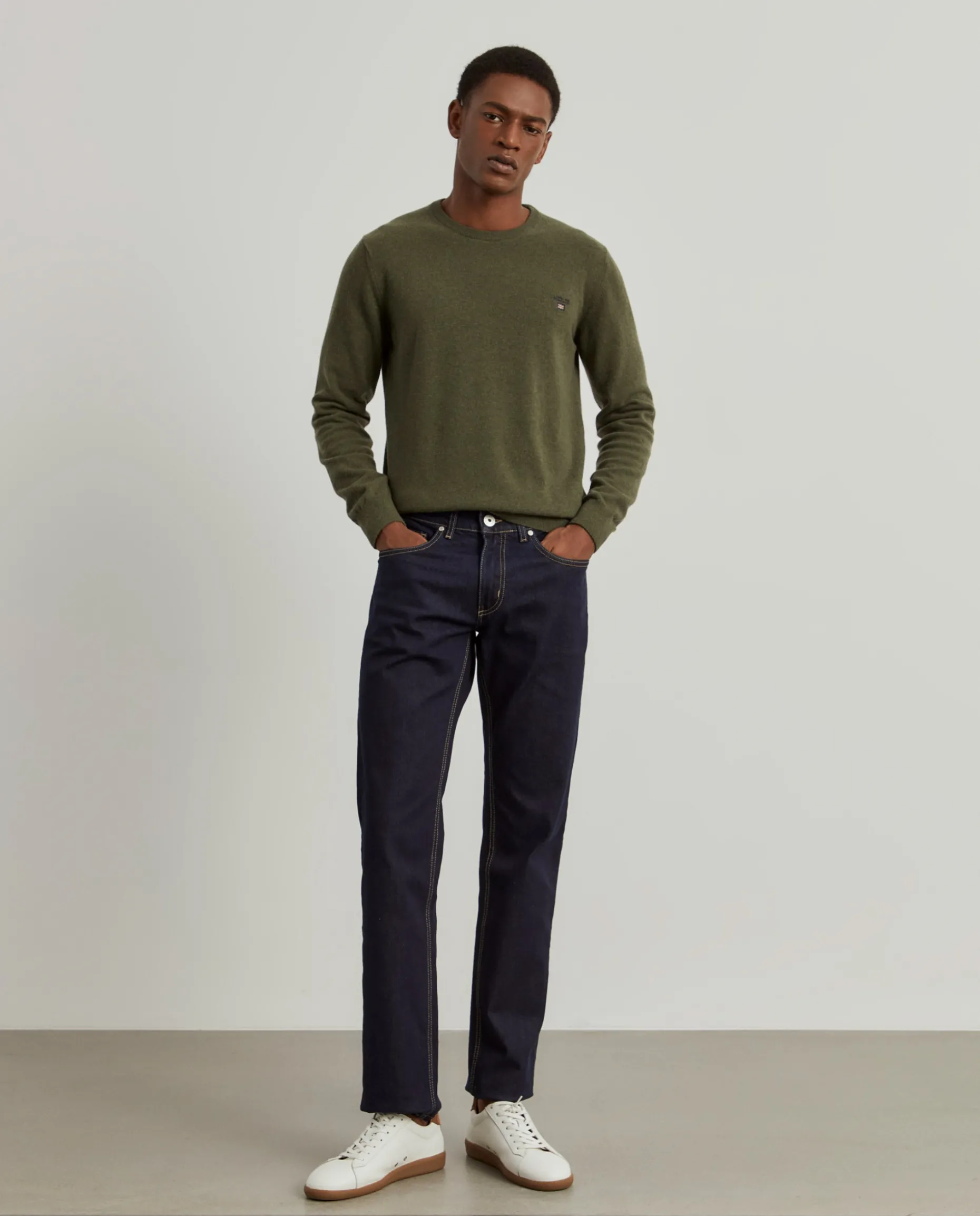 Calças denim regular fit