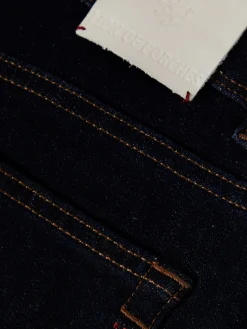 Calças denim regular fit lavagem escura