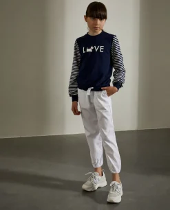 Calças em tencel stretch