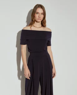 Calças fluidas wide leg