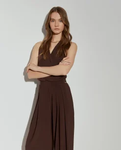 Calças fluidas wide leg