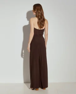 Calças fluidas wide leg