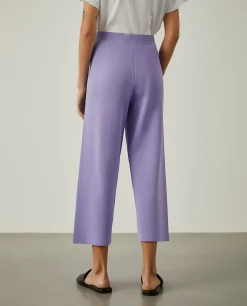 Calças largas de malha