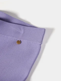 Calças largas de malha