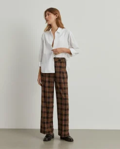 Calças largas xadrez