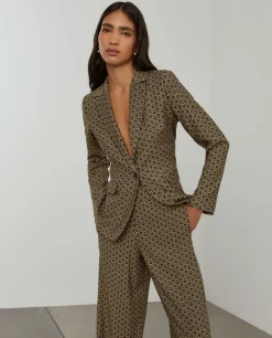 Calças pantalona de malha