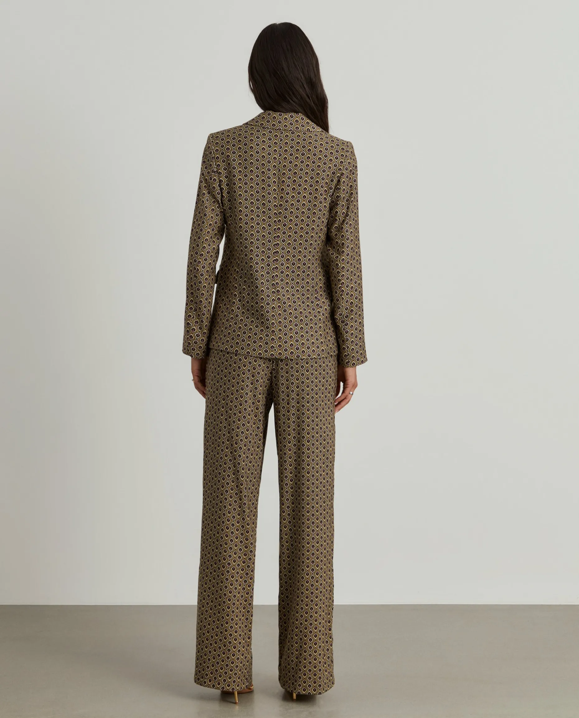 Calças pantalona de malha