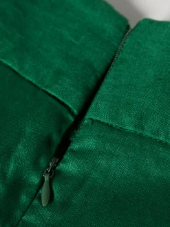 Calças pantalona em linho