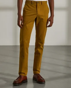 Calças para homem chino slim fit em algodão stretch