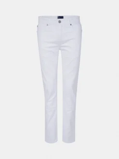 Calças para homem de sarja slim fit com bolsos