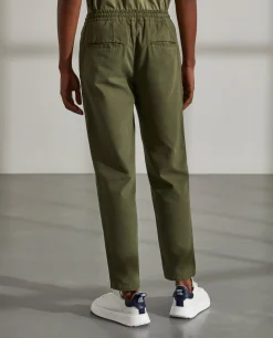 Calças para homem regular fit com cordão e cintura elástica