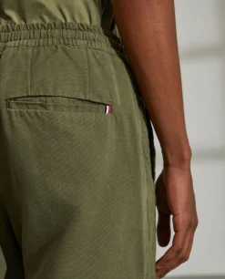 Calças para homem regular fit com cordão e cintura elástica