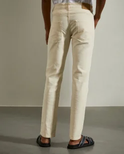 Calças para homem regular fit em algodão em sarja