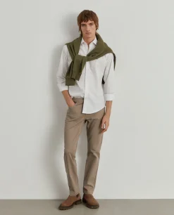 Calças regular fit com cinco bolsos