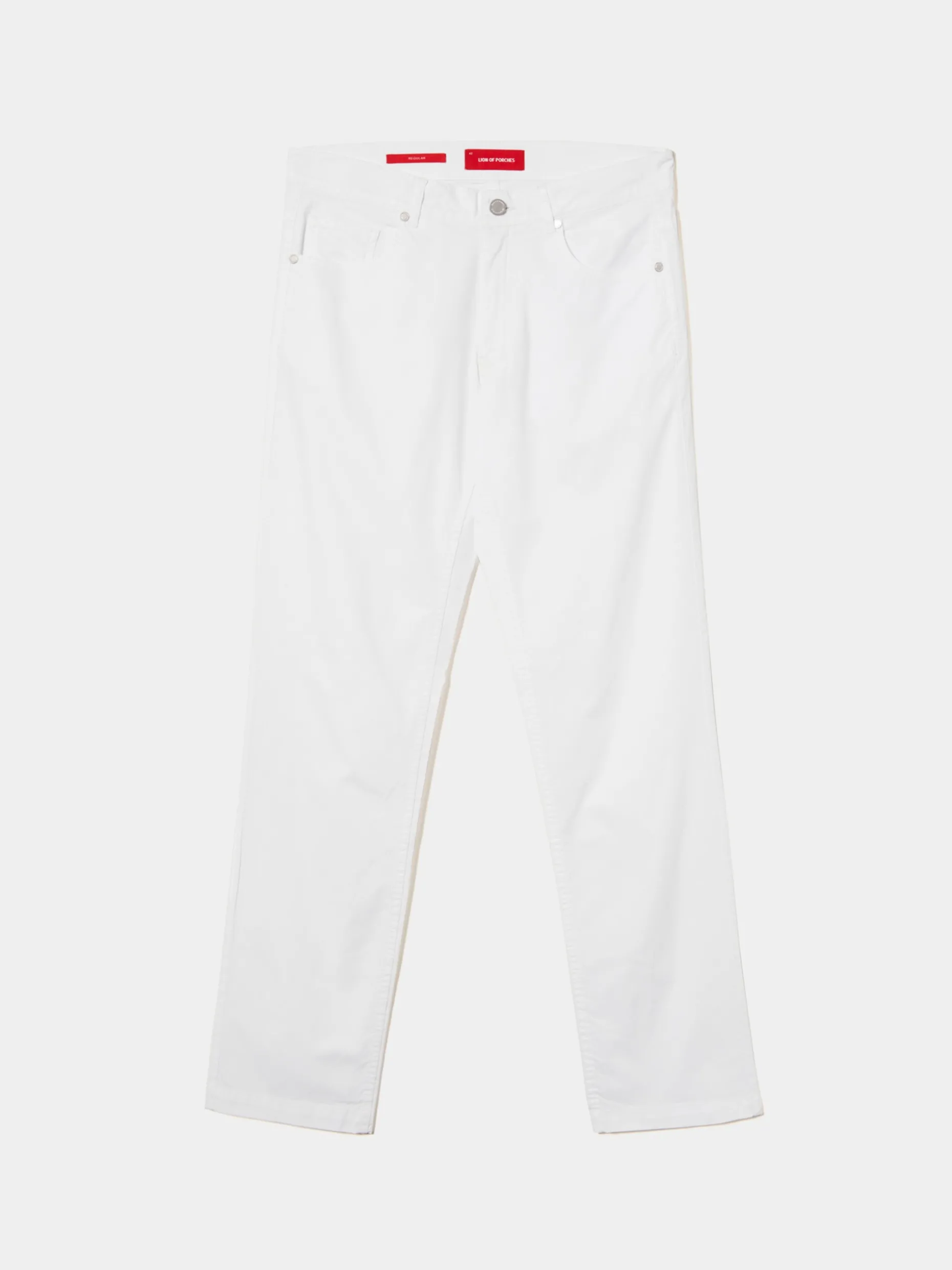 Calças regular fit com cinco bolsos