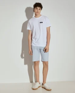 Calções bermuda em algodão