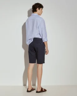 Calções bermuda em algodão