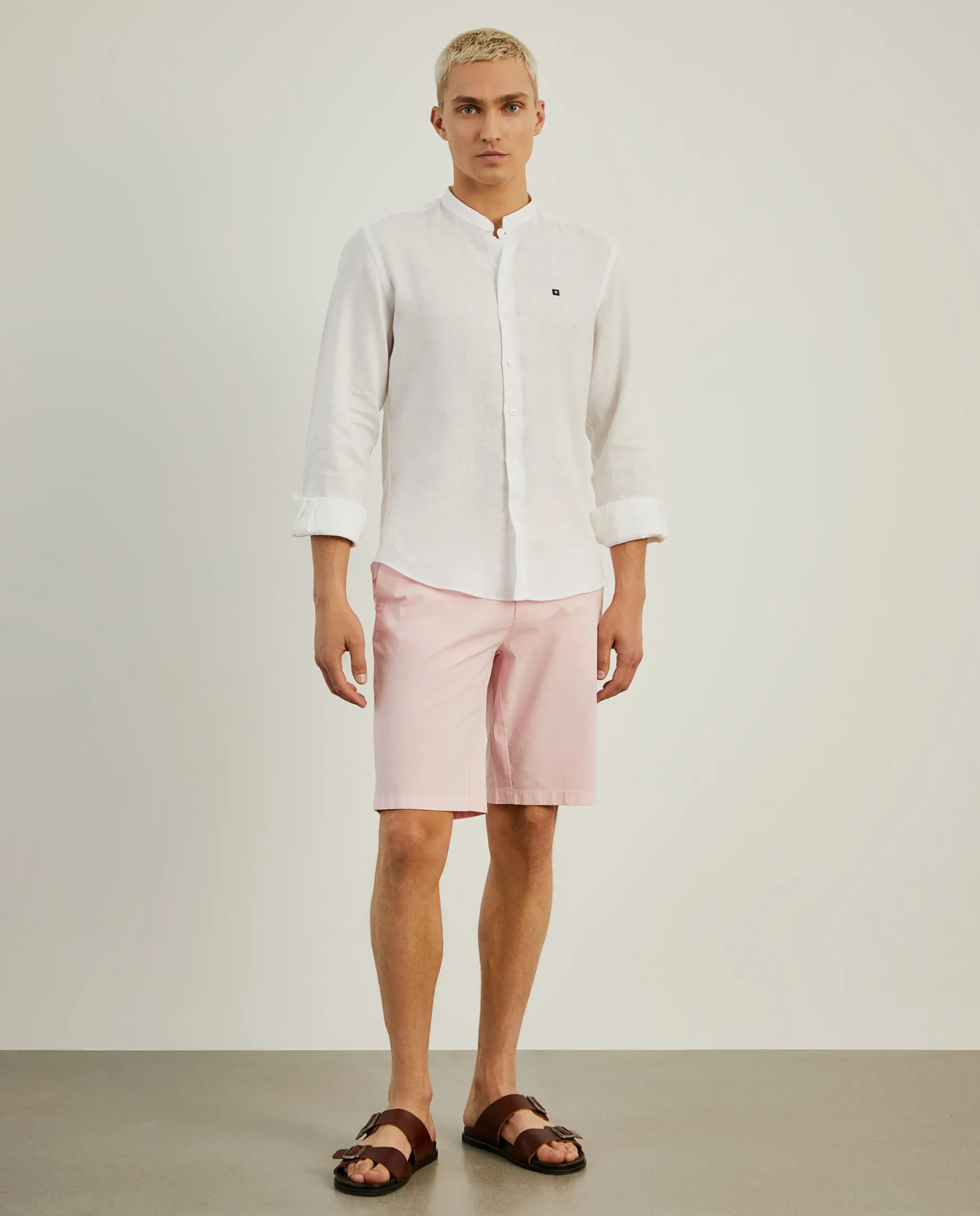 Calções bermuda em algodão