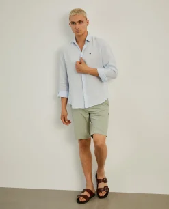 Calções bermuda em algodão